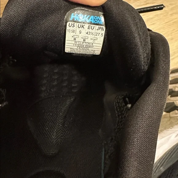 Hoka Clifton 8 Running Black Men US 10.5 - Picture 4 of 6